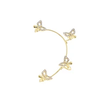 Sohi Gold-Plated Butterfly Cuff Earrings
