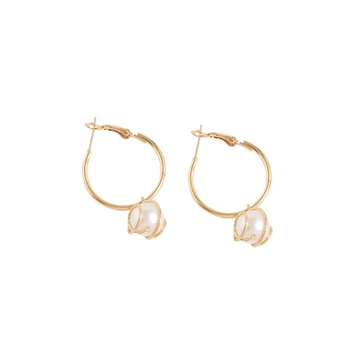 Sohi Snowball Drop Earrings