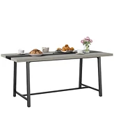 Homcom Dining Table for 8 People 70.9" Long Recgular Kitchen Table