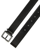 Calvin Klein Men's Metal Finishes Leather Dress Belt