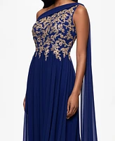 Betsy & Adam Women's Embroidered Off-The-Shoulder Dress