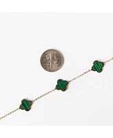 The Lovery Small Lapis Clover Necklace 14K Gold