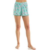 Roudelain Women's Wide Rib Pullover Short with Lettuce Hem