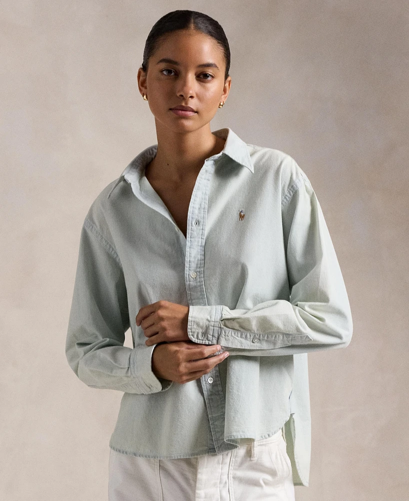 Polo Ralph Lauren Women's Cropped Boxy Chambray Shirt