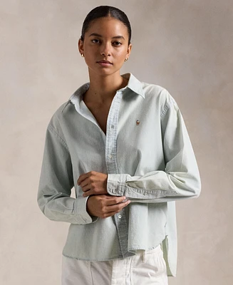 Polo Ralph Lauren Women's Cropped Boxy Chambray Shirt