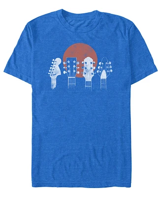 Fifth Sun Men's Guitar Heads Short Sleeve T-Shirt