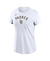 Nike Women's White San Diego Padres Team Arch T-Shirt