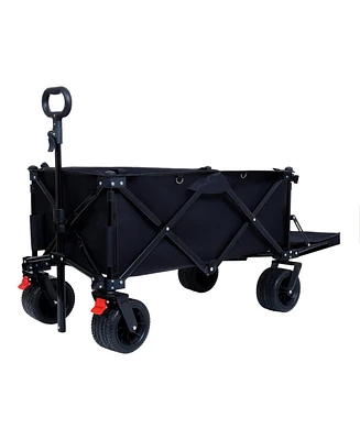 Heavy Duty Foldable Wagon with Extended Tailgate