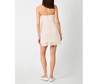 WeWoreWhat Women's Strapless Peplum Mini Dress