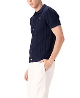 Members Only Men's Jc Polo Cable Knit Sweater