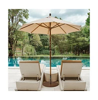 29.5 Inch Outdoor Steel Umbrella Base Stand for Backyard and Poolside