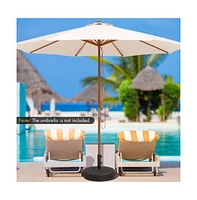 19.5 Inch Fillable Round Umbrella Base Stand for Yard Garden Poolside