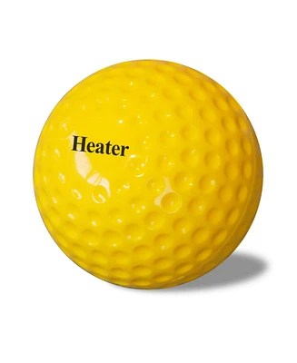 Heater Yellow Dimpled Baseballs, 1 Dozen, Polyurethane Material, Optic Yellow Color, for Use in Real Ball Pitching Machines