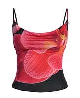 Jluxlabel Women's Floral Petal Dreams Cowl Top
