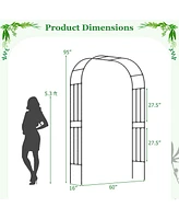 Outdoor Metal Garden Arch Trellis for Climbing Plants Grape Vine Flower