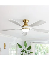 Sofucor 52" Modern Smart Ceiling Fan with 5 Solid Wood Blades