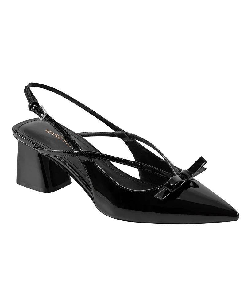 Marc Fisher Women's Laily Block Heel Slingback Pumps