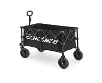 EchoSmile Collapsible Foldable Wagon with 300lbs Weight Cart Heavy Duty Folding Beach Wheels and Adjustable Handle for Camping Garden