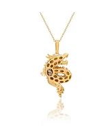 Suzy Levian Sterling Silver Cubic Zirconia Dragon Pendant Necklace