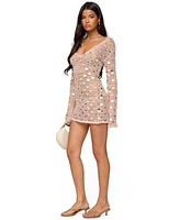 Edikted Women's Corea Sequin Crochet Mini Dress