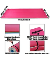 Hallolure Rose Pink Water Floating Mat Foam Pad, 13x5FT Bouncy Tear-Resistant Xpe Foam