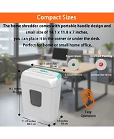 Bonsaii Secure Shredder, Home Office Shredder, high Security, 6-Sheet, Cross-Cut shredding for documents, Mail, Staples, Credit Cards, Equipped Conven