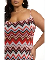Fashion-szn Curve Plus Sleeveless Retro Mesh Maxi Dress