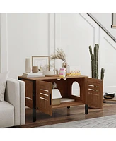 PawHut Cat Litter Box Enclosure with Tall Legs, Hidden Litter Box Furniture