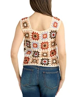 Bcx Juniors' Patchwork Square Crochet Tank