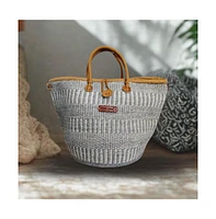 Ash Wisdom Handwoven Sisal Straw Basket Tote Bag