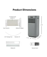 8000 Btu(Ashrae) 3-in-1 Portable Air Conditioner with Remote Control