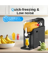 Chivalz Professional Frozen Drink Maker, Slushy Machine, 6 Preset Programs, Led Display, Self-Cleaning, Black