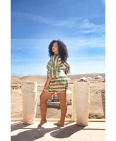 Fashion-szn Curve Women's 3/4 Sleeve V-Neck Resort Playsuit