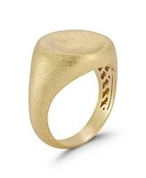 Rachel Zoe 14K Gold Plated Sterling Silver Satin Signet Ring