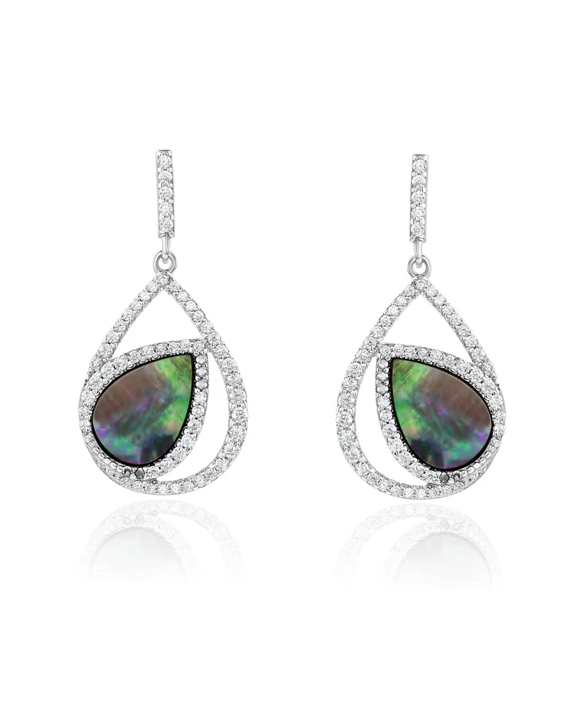 Suzy Levian Sterling Silver Cubic Zirconia Dangle Earrings