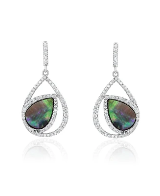 Suzy Levian Sterling Silver Cubic Zirconia Dangle Earrings