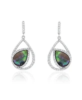 Suzy Levian Sterling Silver Cubic Zirconia Dangle Earrings