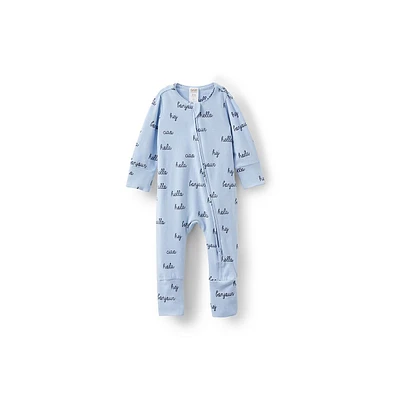 Cotton On Baby Boys The Billie Long Sleeve Zip Romper
