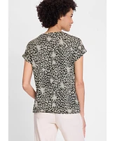 Olsen Women's Tropic Mix Print Tee