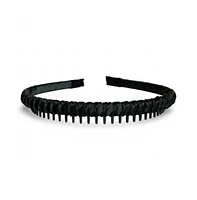 Thin Solid Headband - Black