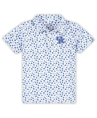Garb Toddler White Kentucky Wildcats Earnest Allover Print Polo Shirt