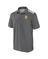 Fanatics Men's Gray Minnesota Vikings Long Shot Polo Shirt