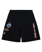Mitchell & Ness Men's Black Chicago Bulls Team Origins Fleece Shorts