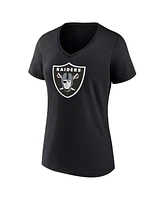 Fanatics Women's Black Las Vegas Raiders Plus Mother's Day 1 Mom V-Neck T-Shirt