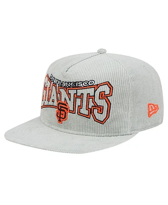 New Era Men's Gray San Francisco Giants Corduroy Golfer Snapback Hat