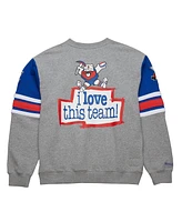 Mitchell & Ness Men's Heather Gray Denver Nuggets Hardwood Classics All Over 4.0 Pullover Sweatshirt
