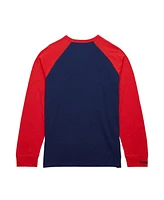 Mitchell & Ness Men's Navy/Red Washington Capitals Legendary Slub Raglan Long Sleeve T-Shirt