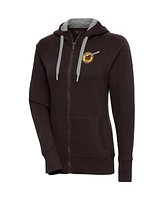 Antigua Women's Brown San Diego Padres Cooperstown Victory Full-Zip Hoodie