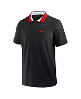 Formula 1 Men's Tempo Halftone Grid Badge Tipped Pique Polo Shirt