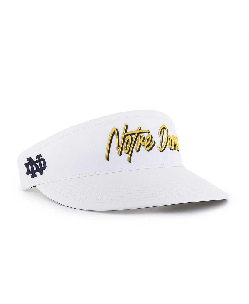'47 Brand Men's White Notre Dame Fighting Irish Melbourne Brrr Adjustable Visor Hat
